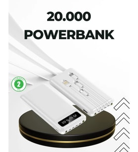 20.000mah Taşınabilir Powerbank Pd Teknolojili Çift Usb Çıkışlı