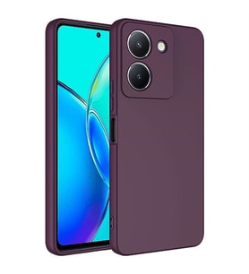 Coverzone Vivo Y36 4G ?le Uyumlu K?l?f Z-Mara Lansman Vieri Tam Koruma Arka Kapak Kamera Koruma �?k?nt?l? P�r�zs�z Y�zey Koyu Mor