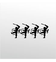 Folyo Sticker Oyuncak Askerler 90 cm uzunluk (Karışık)