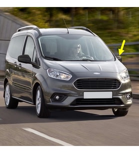 Ford Courier 2017-2023 Sol Dış Dikiz Ayna Kapağı Siyah Tip