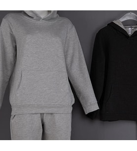 Unisex Kapüşonlu Günlük Eşofman Takımı Baveno (Gri)