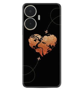 Realme C55 Kılıf Silikon Desen Özel Seri Plane Heart 1721
