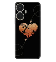 Realme C55 Kılıf Silikon Desen Özel Seri Plane Heart 1721