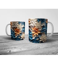 Pixxa Çiçek Desenli Floral Kupa Bardak Model 3