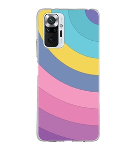 Xiaomi Redmi Note 10 Pro Uyumlu Kapak Renk Cümbüşü Tasarımlı Şeffaf Silikon Kılıf