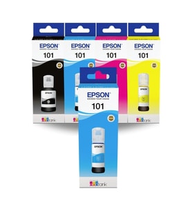 101 Ecotank L4150 Orjinal Mürekkep kartuş Takımı Bk127ml. Cym 70ml. + 1 Mavi