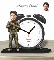 Kişiye Özel Ahşap Saat-Asker Erkek-1