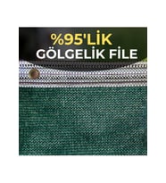 Zirve Tel Örgü %95'lik 1x10 Metre Yeşil Gölgelik File