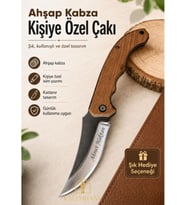 Kalemhane Kişiye Özel Ahşap Kabza Çakı Kutulu