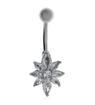 Kadın Çiçek Model Çelik Piercing