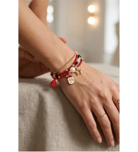 YILBAŞI NOEL ZİNCİR BONCUK İP CHARM BİLEKLİK