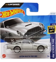 Hot Wheels - Aston Martin 1963 Db5 - Hw Screen Time 7/10 - Htb36 - Short Card - 007 James Bond - 60
