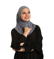 Antrasit Pratik Hazır Geçmeli Boru Boneli İkili Tesettür Eşarp Sandy Düz 2501_25
