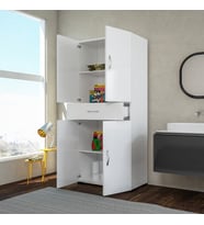 MODİLAYN 4 KAPAK TEK ÇEKMECELİ ÇOK AMAÇLI DOLAP (Beyaz)