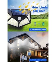 Volemi V-067 Güneş Enerjili Solar Aydınlatma Harekete Duyarlı Sensörlü Apartman İş Yeri Havuz Otopar