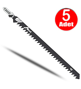 T344D Master Uzun Boy Dekupaj Testere Bıçağı Ucu 152mm Hcs Ahşap Plastik Dekopaj Ağzı -5li paket