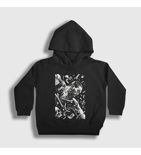 Presmono Unisex Çocuk Siyah Punch Jon Jones Mma Ufc Kapüşonlu Sweatshirt 428897tt