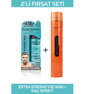 Fontenay Saç Şekillendirici Pudra Toz Wax Matt Effect Mavi 20gr + 400ml Saç Sprey 2'Lİ Set