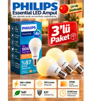 (3 Adet) 13W Sarı Işık (2700K) E27 Duylu (Kalın Duy) Led Ampul