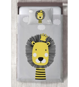 MEKTA HOME BEBEK VE ÇOCUK ODASI Aslan Desenli Yatak Örtüsü