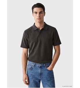 LCWAIKIKI Classic Antrasit Polo Yaka Erkek Tişört