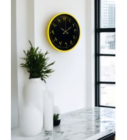 36 Cm Sarı Dekoratif Arapça Rakamlı Duvar Saati (Standart)