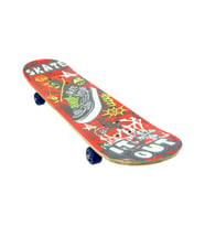 Desenli Ahşap İç Bükey Kaykay 78 cm