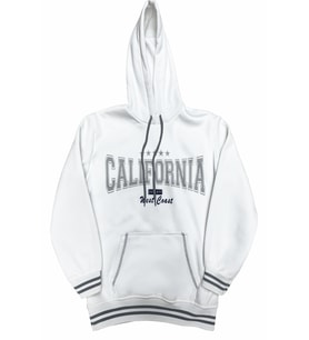 Erkek Çocuk 3 İplik Kapüşonlu ve Kanguru Cepli Sweatshirt 12336 MODANINO (Beyaz)