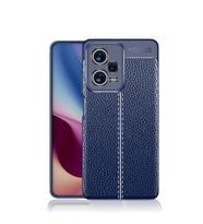 Xiaomi Redmi Note 12 Pro 5G Kılıf Deri Görünümlü Slim Silikon (Lacivert)