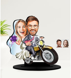 Kişiye Özel Karikatürlü  Sevgililer Günü Hediyesi   MDF Biblo