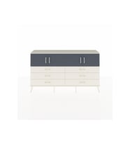 Arges Konsol 2 Raflı 6 Çekmeceli 4 Kapaklı 176x30x99 Aytaşı-Antrasit/Aytaşı