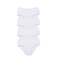 Mulvxbrf Brf02 4 Adet Kadın Yüksek Bel Bato Kalın Lastik Külot Beyaz (Mulvix)