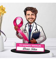 En Başarılı Erkek Onkolog Hediye  Karikatürlü Biblo
