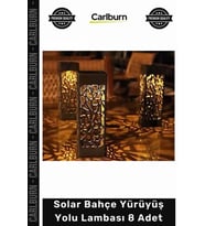 #Solar Güneş Enerjili Otomatik Sensörlü Dekoratif Bahçe Solar Bahçe Yürüyüş Yolu Lambası 8 Adet