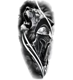 Caş Dekorasyon Aslan Figürlü Geçici Dövme Tattoo