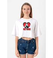 Be Mine Michael Myer Beyaz Kadın Crop Tshirt