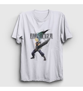 Presmono Unisex Beyaz Cloud Strife Final Fantasy Vii T-Shirt 434678tt