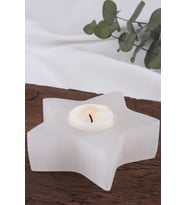 Selenit Taşı Yıldız Mumluk  600142 (Beyaz)