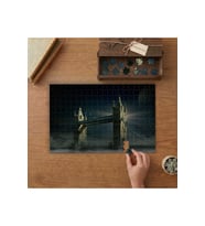 Londra Tower Bridge Gece Manzarası Tasarımı 240 parça Ahşap Puzzle Ahşap Kutuda MP09644