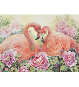 Nova 41104 İki Aşık Flamingo Puzzle - 1000 Parçalı