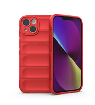 Apple iPhone 14 Uyumlu Kılıf Esnek TPU Oyuklu Arka Yüzey Tasarımlı Zore Etnik Silikon Kapak (Kırmızı)