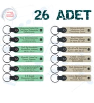 Yeşil & Sütlü Kahve, Kodlama Kursu Katılımcılarına Anı 26’lı Set, İsim Yazılabilen Deri Anahtarlık