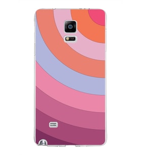 Samsung Galaxy Note 4 Kapak Renk Cümbüşü Tasarımlı Şeffaf Silikon Kılıf