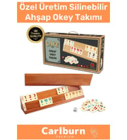 Premium Antibakteriyel Kir Tutmayan Çizilmeye Dayanıklı Silinebilir Ahşap Kahveci Kafe Okey Takımı