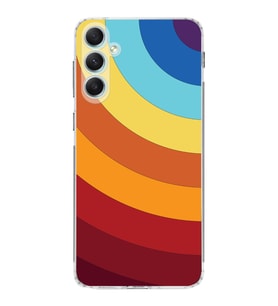 Samsung Galaxy A34  Kamera korumalı Kapak Renk Cümbüşü Tasarımlı  Şeffaf Kılıf