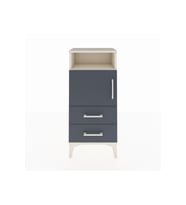Arges Komodin 2 Raflı 2 Çekmeceli Tek Kapaklı 44x30x96 Aytaşı-Antrasit