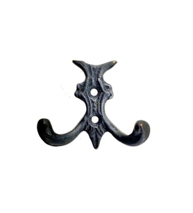 Antika Tarz Dekoratif Pirinç Koç Çiftli Askı - 50x55mm, Oksit