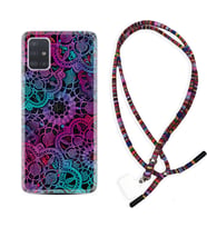 Samsung a71 A72 A73 A7 A9 2018 C7 C9 Kılıf Boyun Asklı Rasta Silikon Colurful Mandala 1667