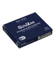 SCRIKSS DOLMA KALEM KARTUŞU 6'LI MAVİ/SİYAH