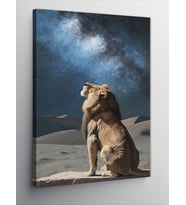 Kanvas Tablo Çöldeki Aslan